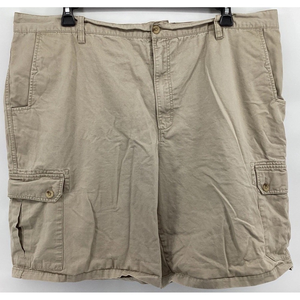 Woolrich Cargo Shorts Men's Size 44 Khaki Tan Flat Front Cotton Casual